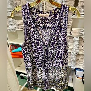 Rebecca Taylor Purple Floral Top sz. 8